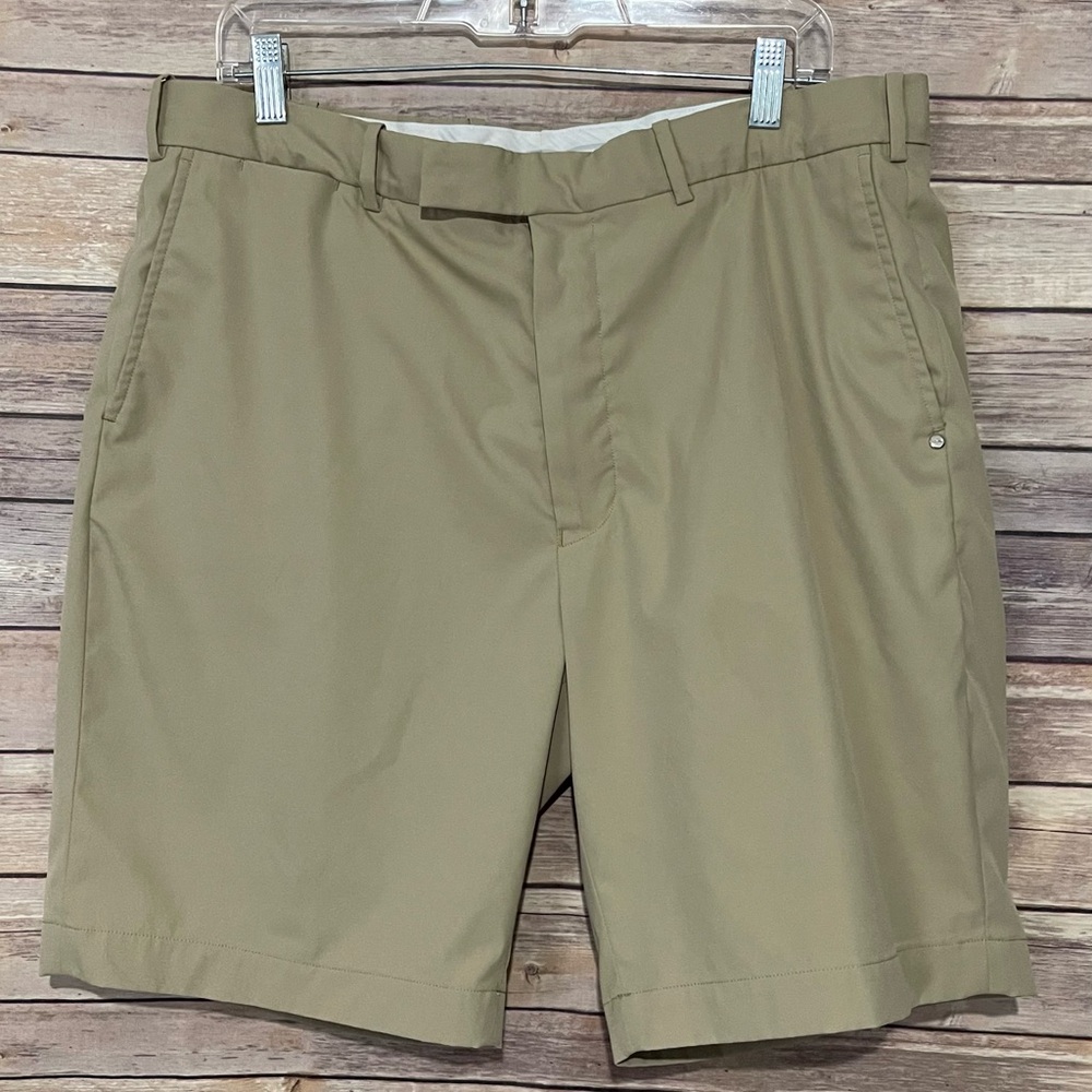 RLX Ralph Lauren Stretch Golf Shorts Tailored Fit 9" Inseam Khaki Size 36